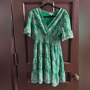 Max Studio Smocked Waist Mini Dress